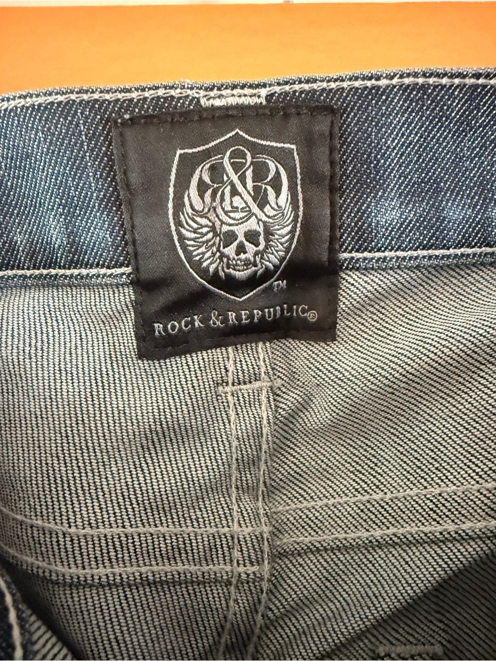 Rock & Republic Men's Bootcut Jeans - Washed Blue Denim - Picture 2 of 5